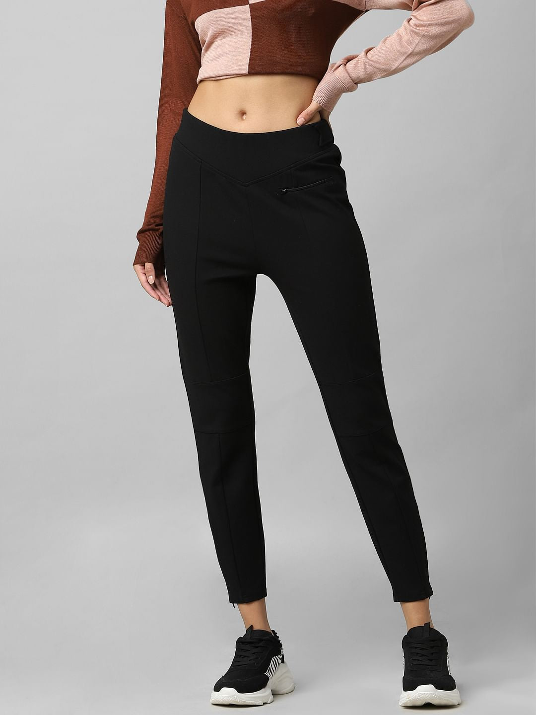 Black High Rise Skinny Fit Leggings