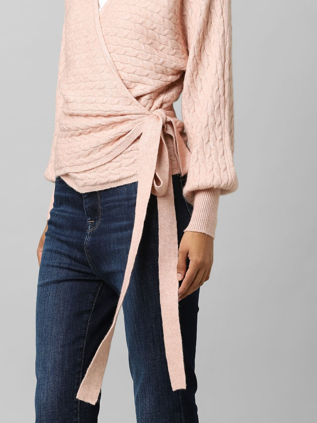 Pink Wrapover Cardigan