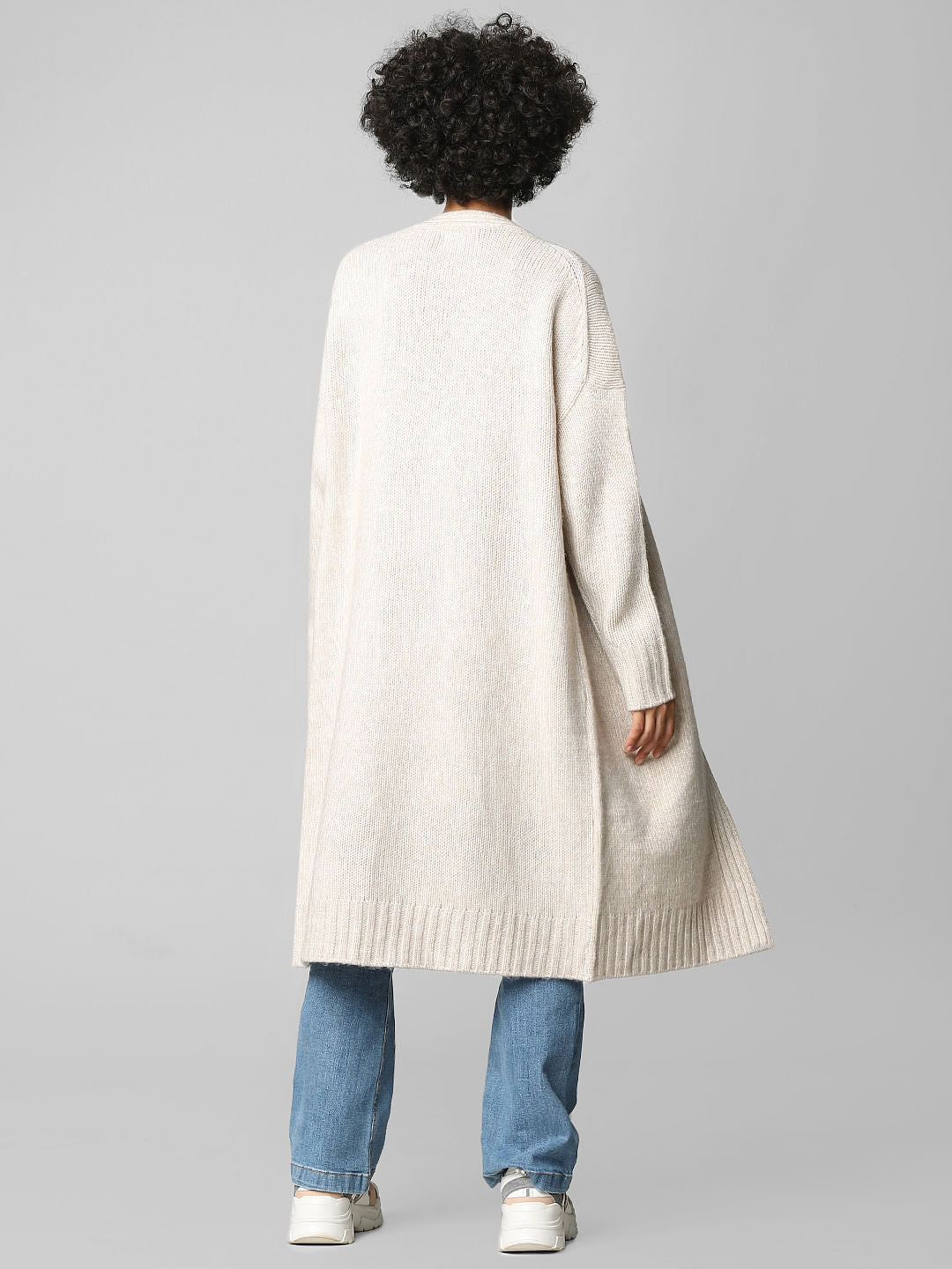 Beige Long Cardigan