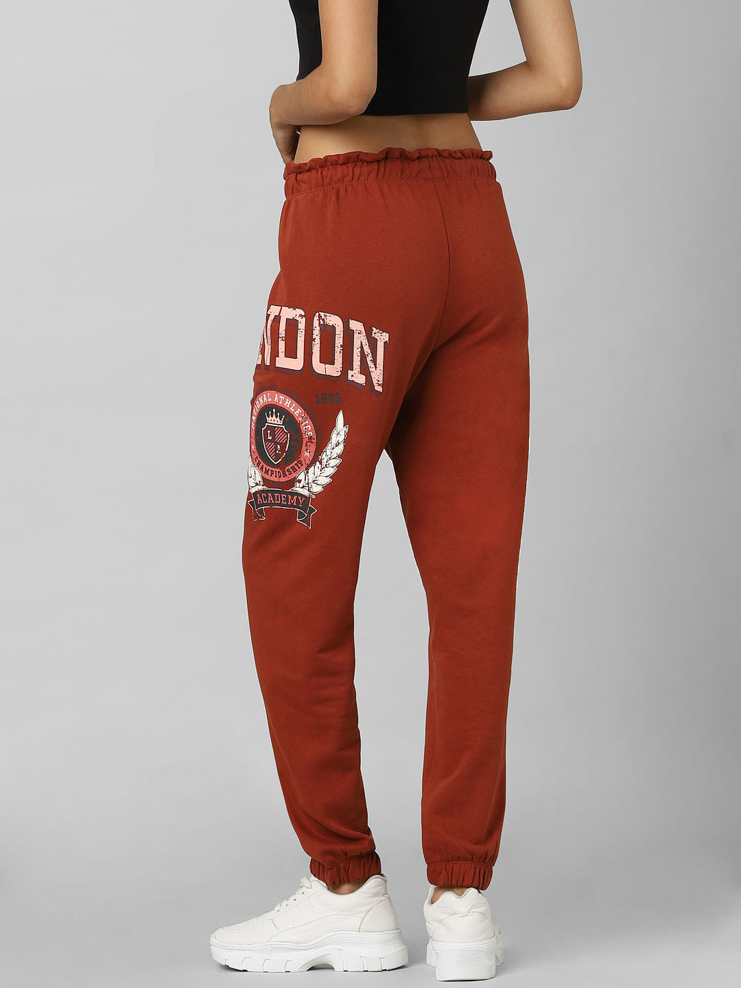 Brown Paperbag Waist Co-Ord Sweatpants