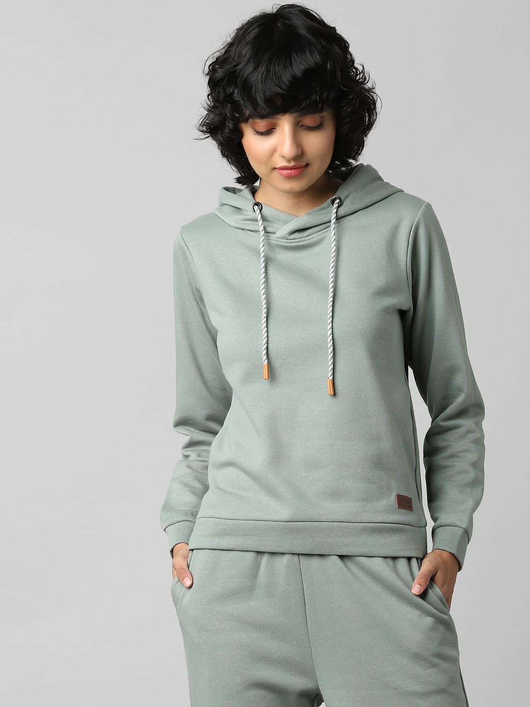 Green Hooded Co-Ord Sweatshirt