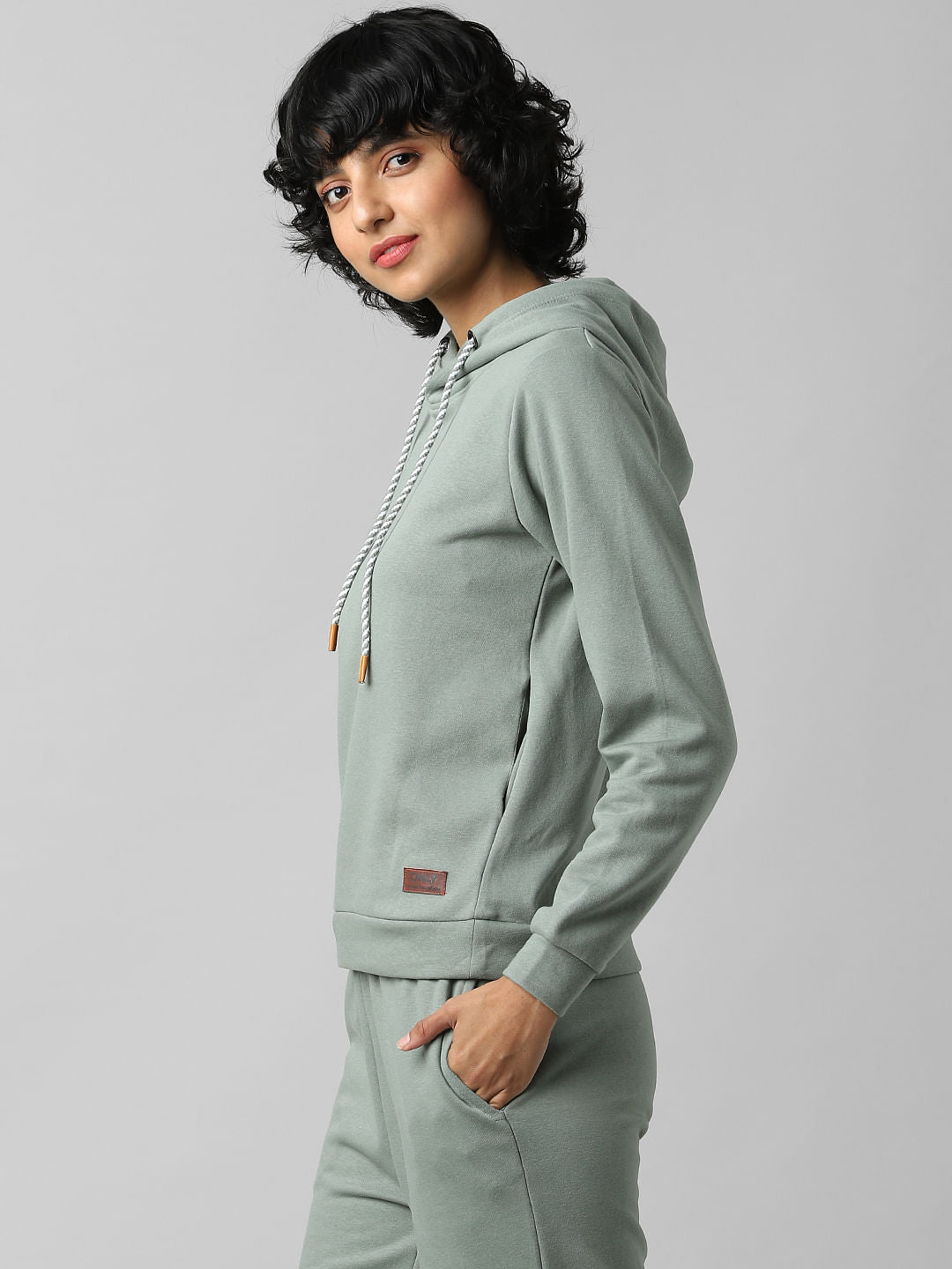 Green Hooded Co-Ord Sweatshirt