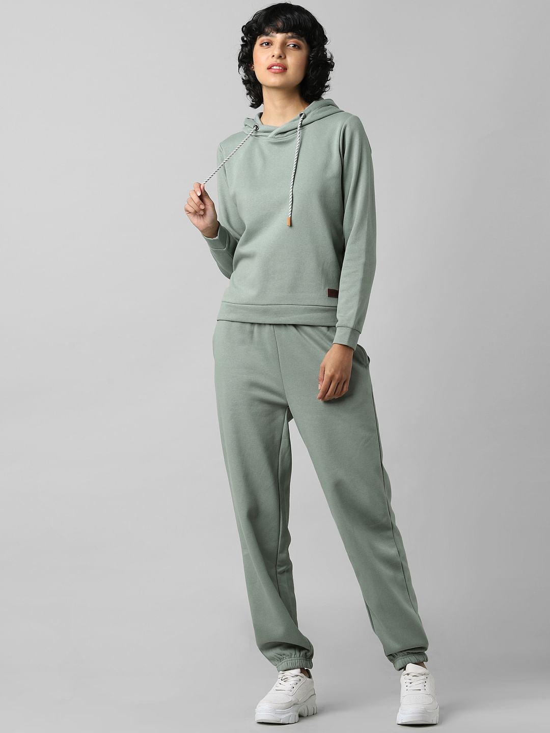 Green Hooded Co-Ord Sweatshirt