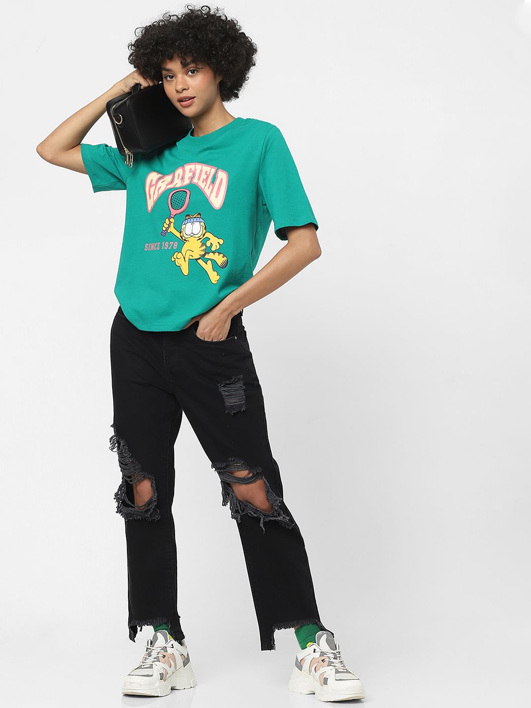 Only X Garfield Green T-Shirt