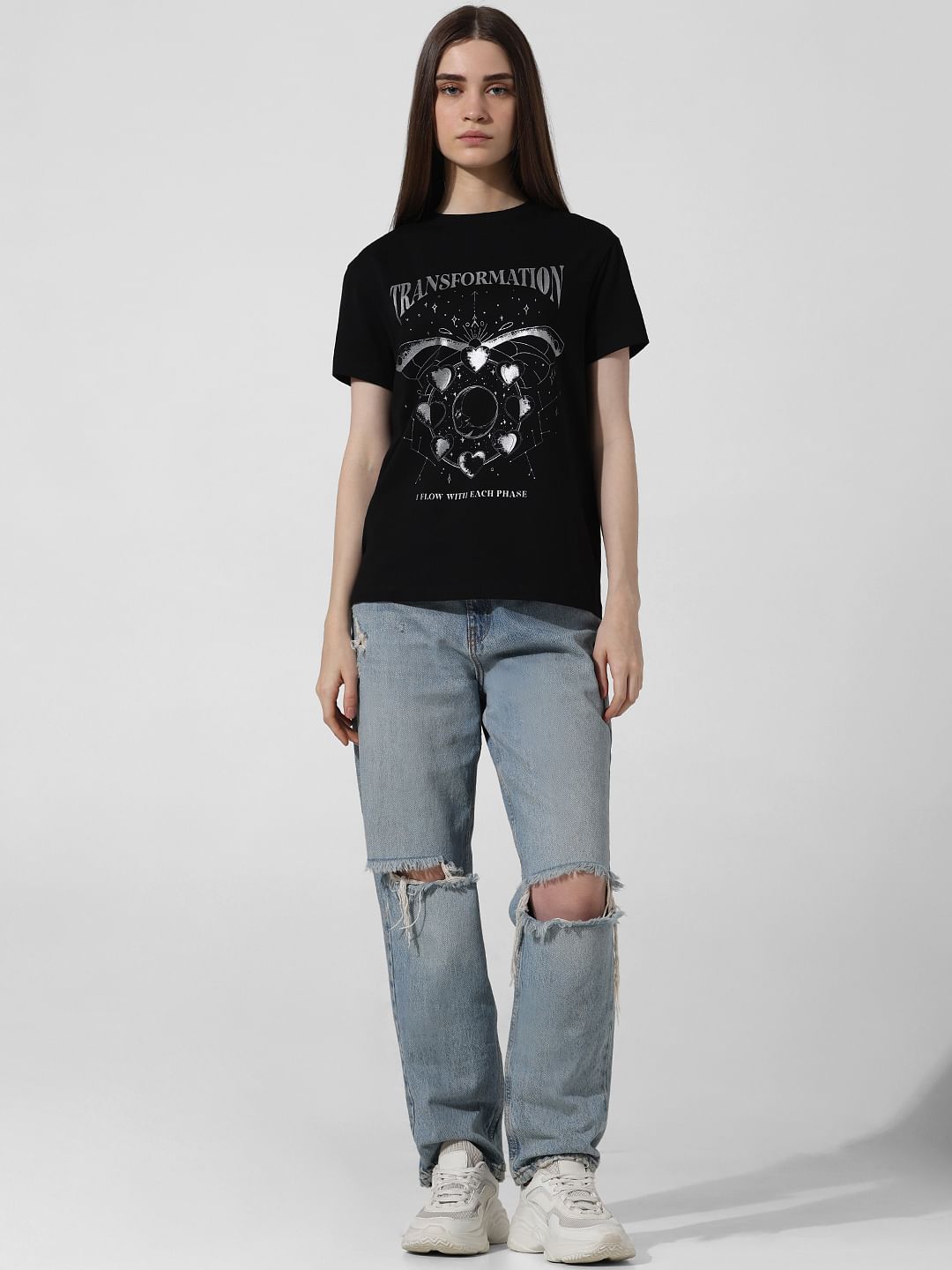 Black Printed T-Shirt