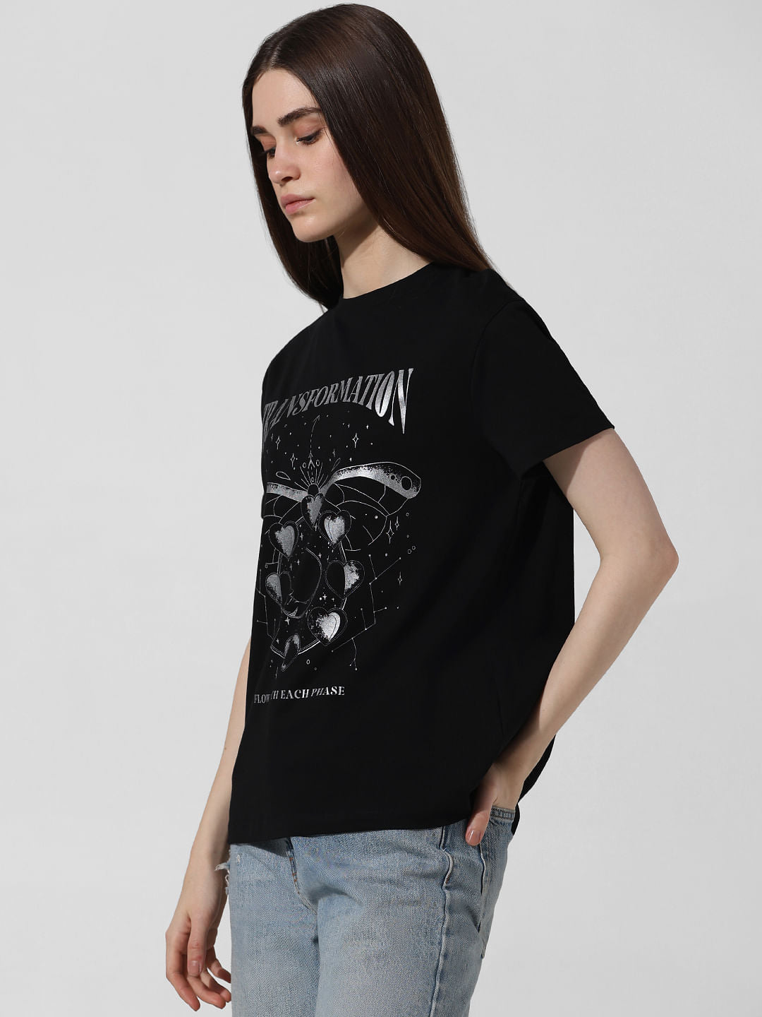 Black Printed T-Shirt
