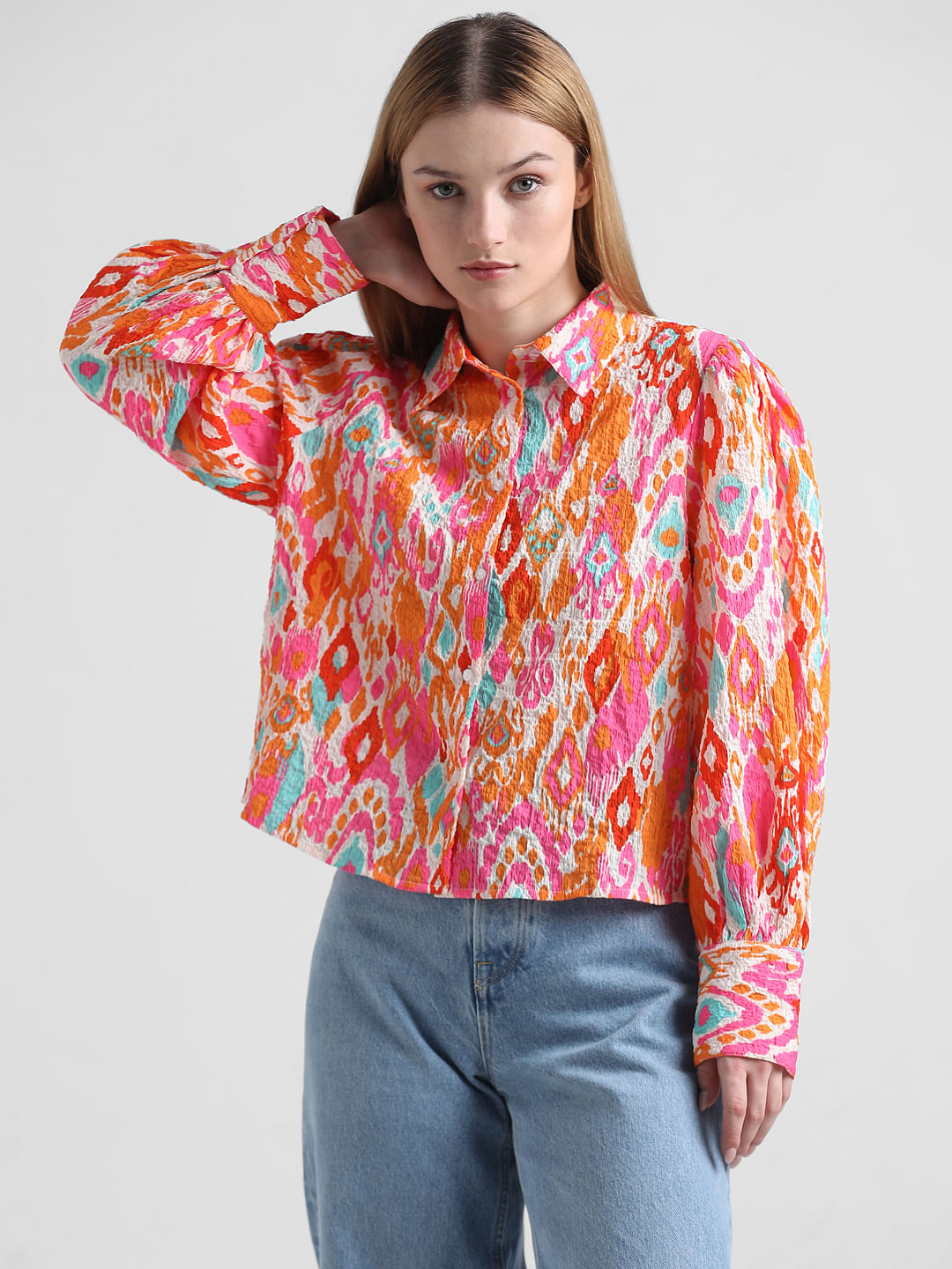 Pink Abstract Printed Shirt