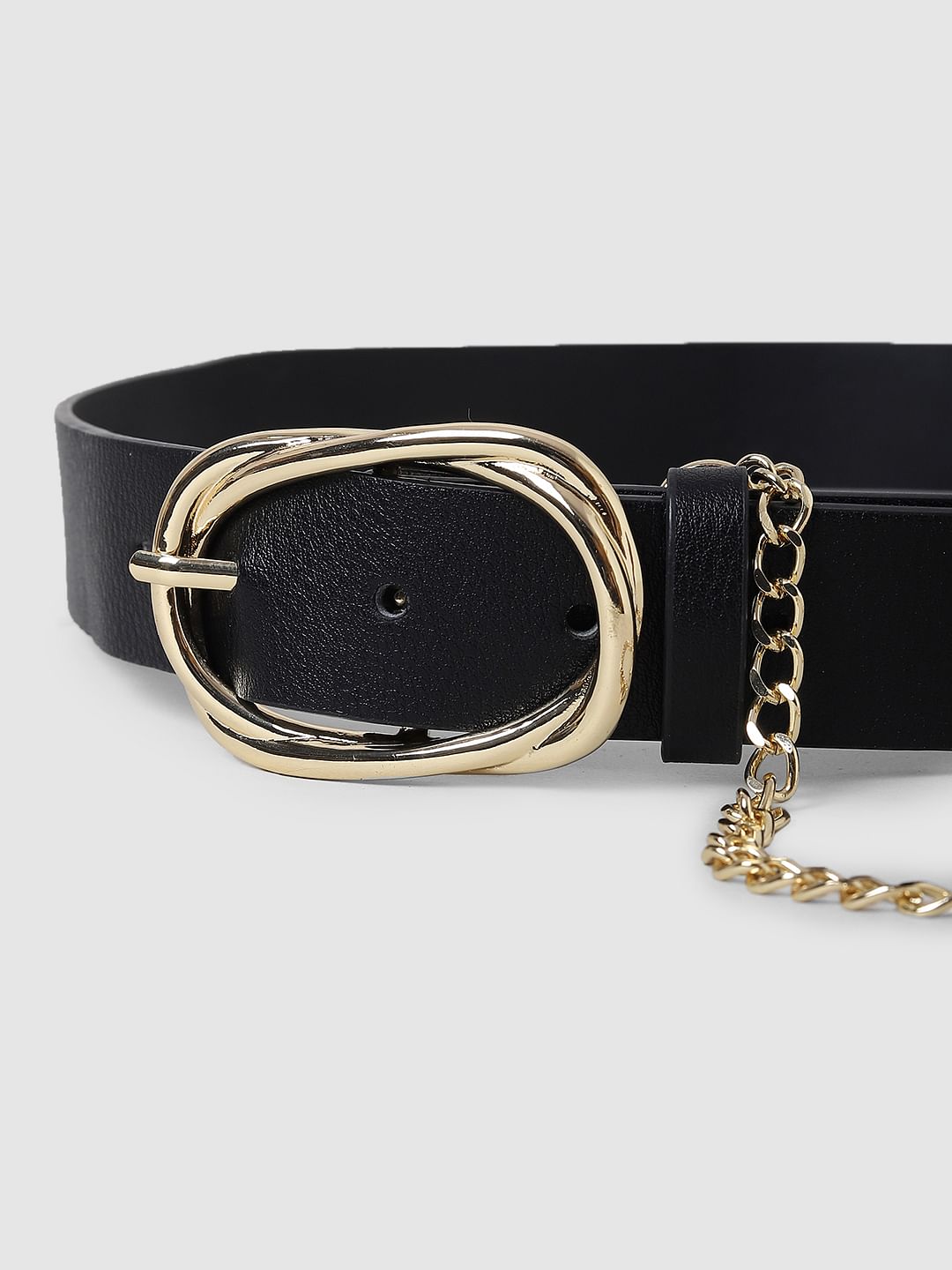 Black Chain Detail Jeans Belt