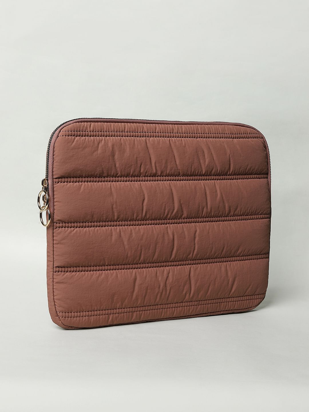 Brown Quilted Laptop Case - 14Inch