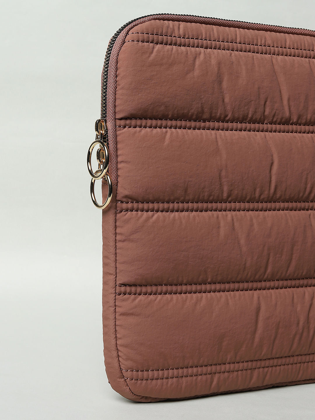 Brown Quilted Laptop Case - 14Inch