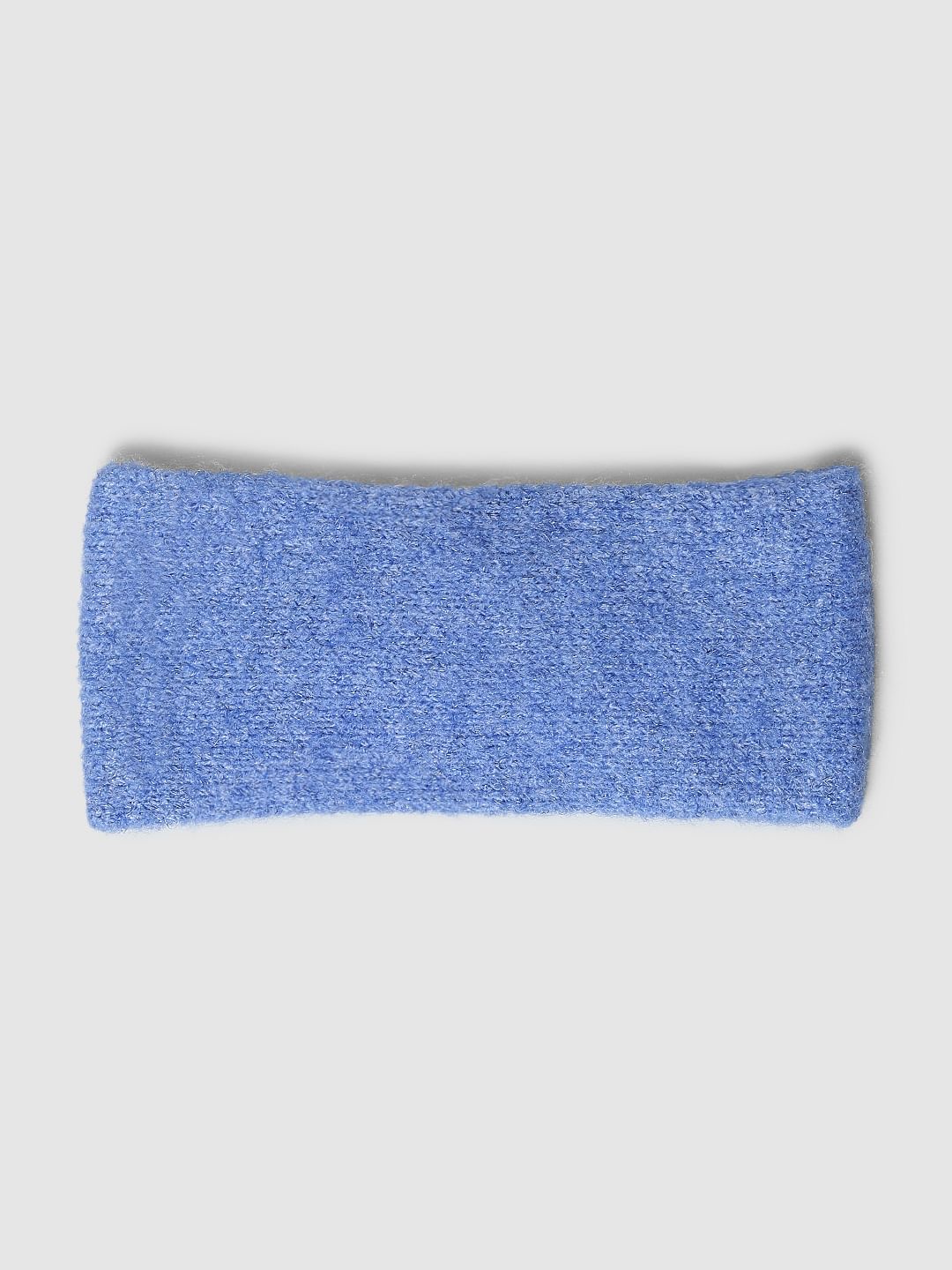 Blue Lurex Knitted Headband