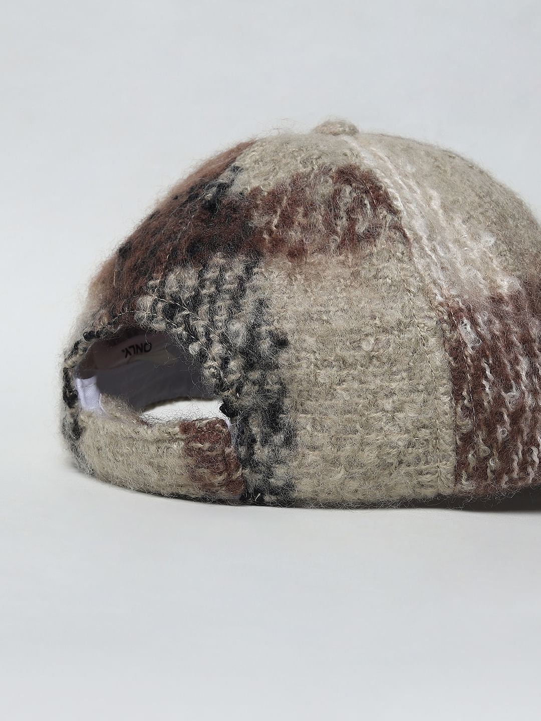 Brown Check Brushed Cap