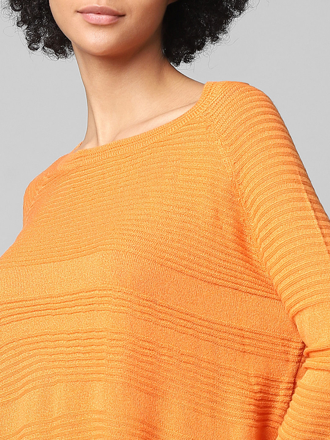 Orange Knitted Pullover
