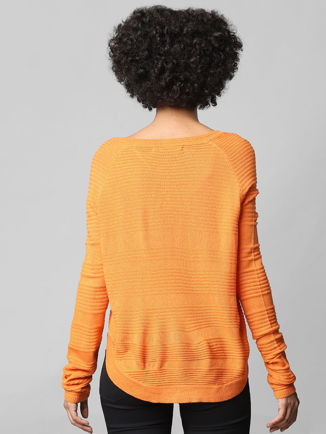 Orange Knitted Pullover
