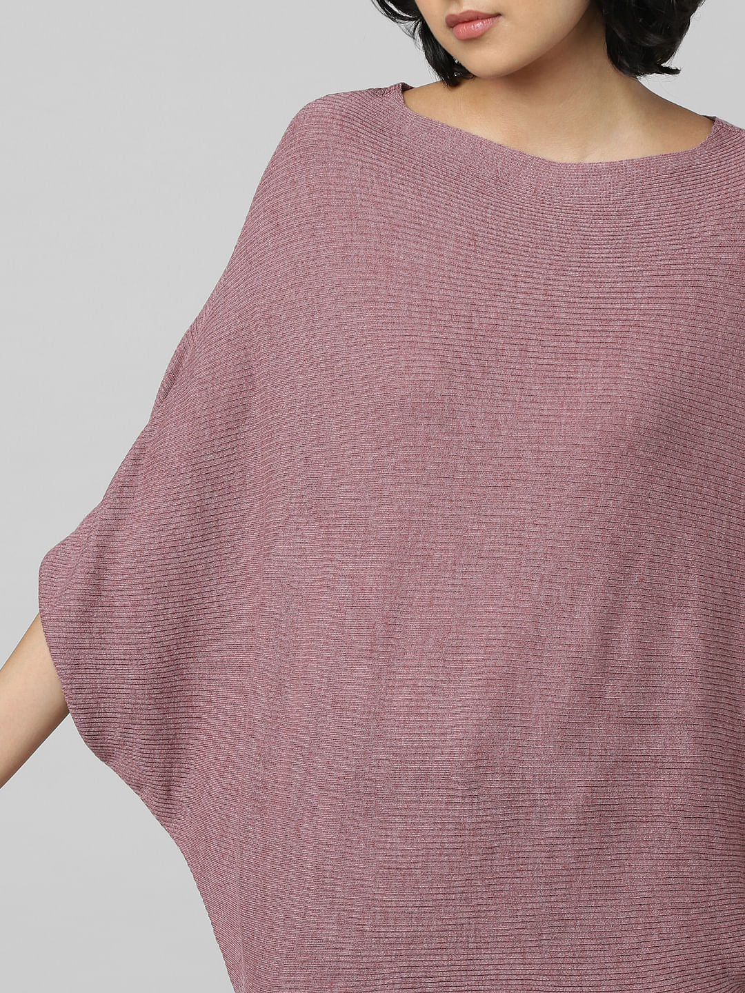 Pink Bat Sleeves Pullover