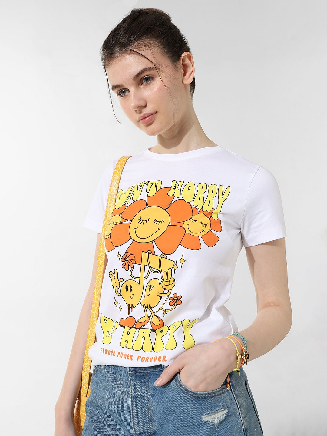 White Printed T-Shirt