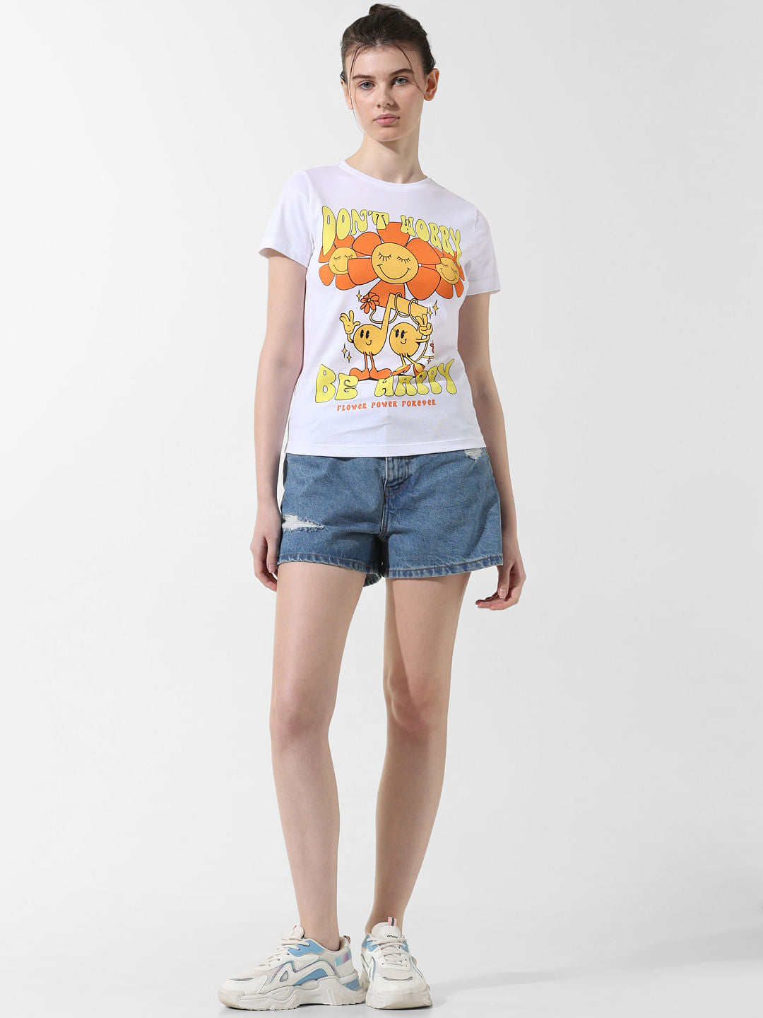 White Printed T-Shirt