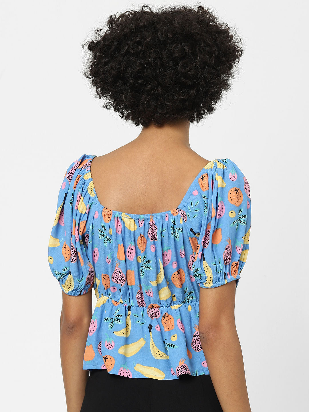 Blue Graphic Print Top