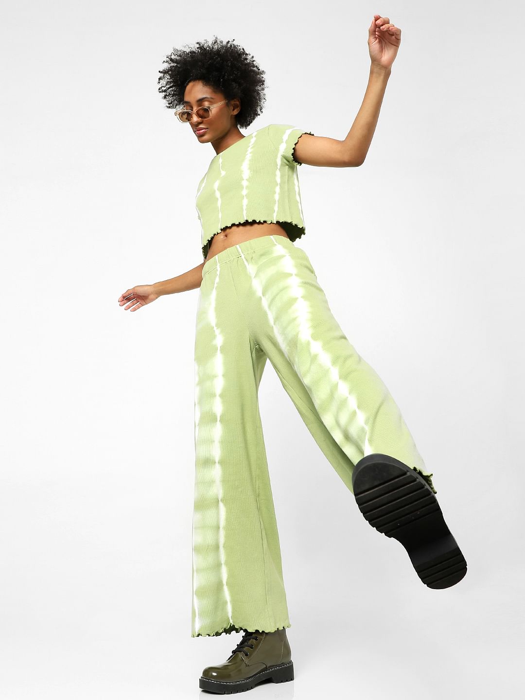 Green Tie-Dye Co-Ord Pants