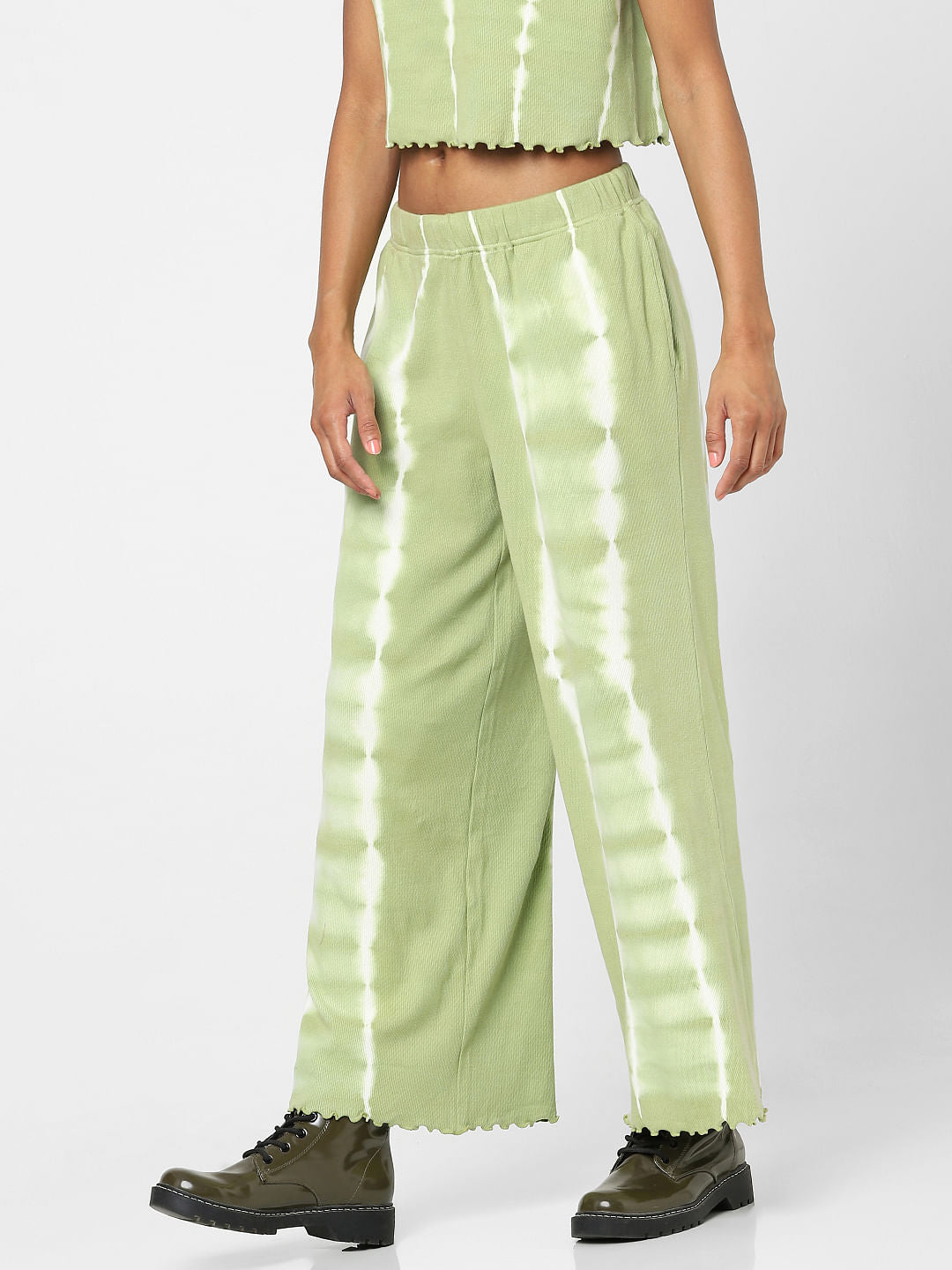 Green Tie-Dye Co-Ord Pants