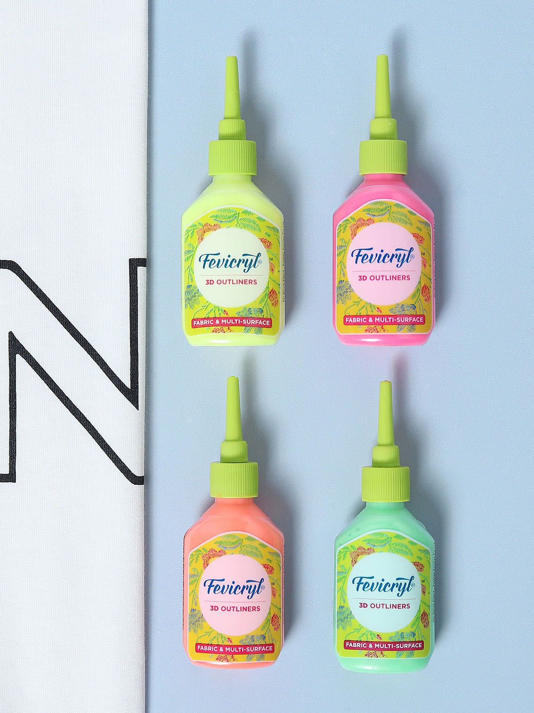 Only X Fevicryl White Logo Print Diy Colouring T-Shirt & Kit