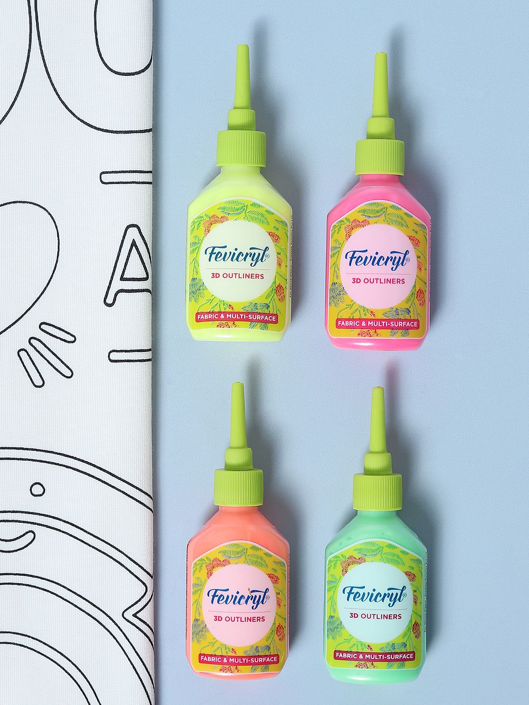 Only X Fevicryl White Diy Colouring T-Shirt & Kit