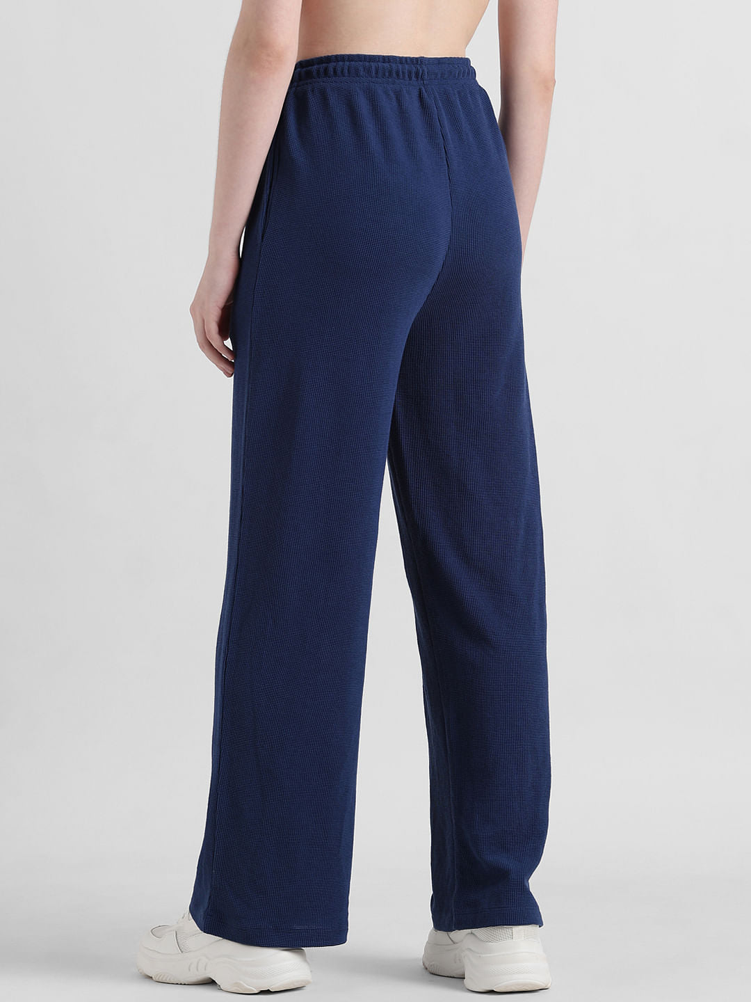 Blue High Rise Wide Leg Co-Ord Pants