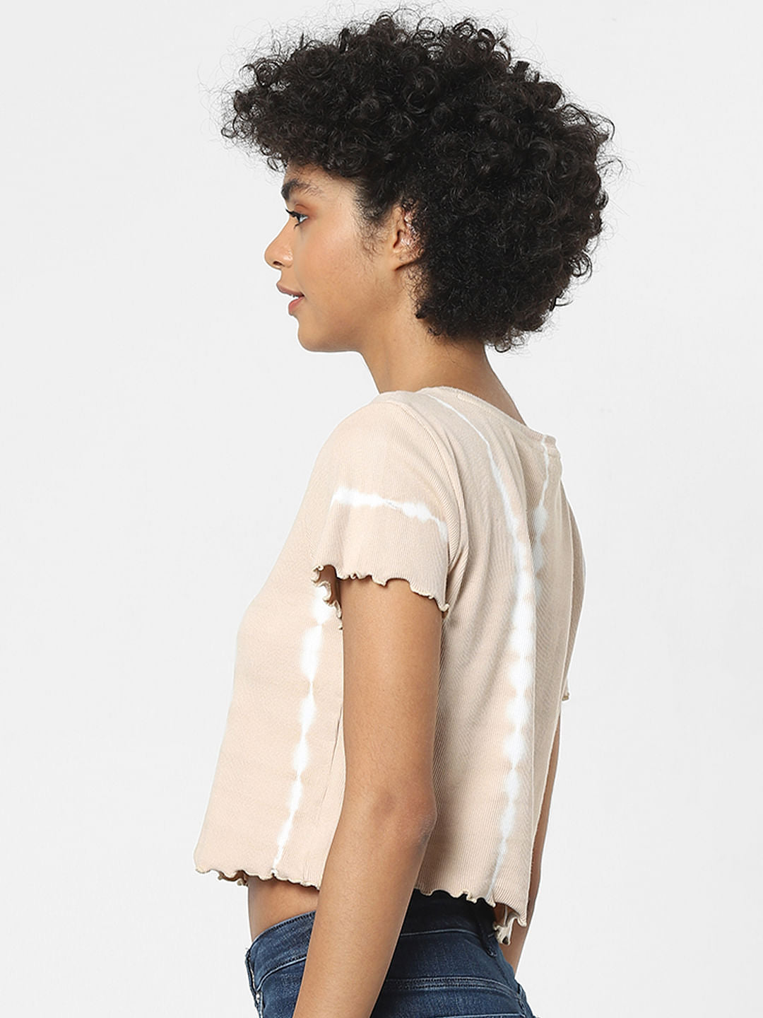 Light Brown Tie-Dye Top