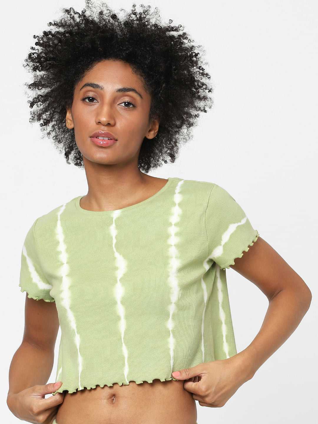 Green Tie-Dye Co-Ord Top