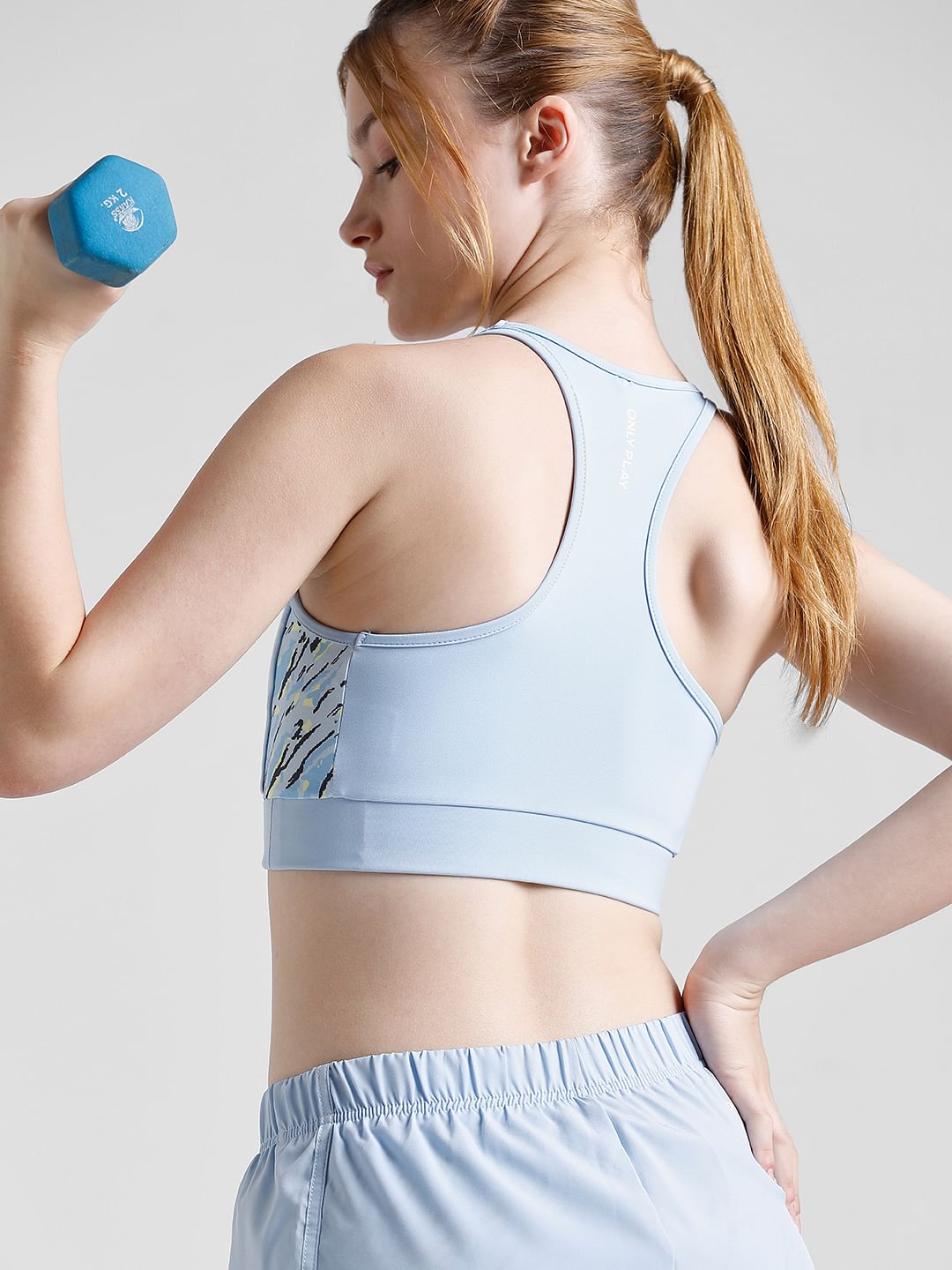 Play Blue Printed Sports Bra