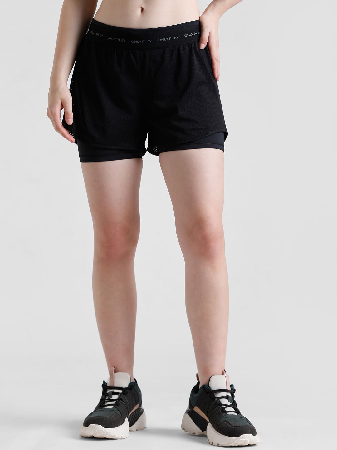 Play Black Mesh Training Shorts