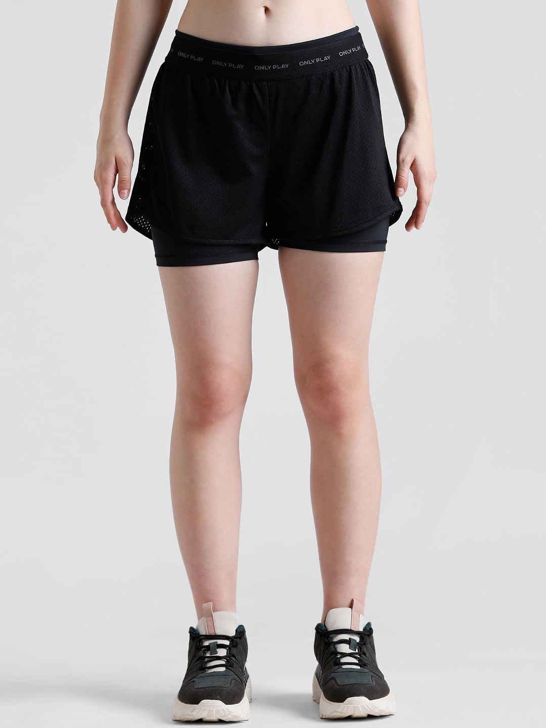 Play Black Mesh Training Shorts