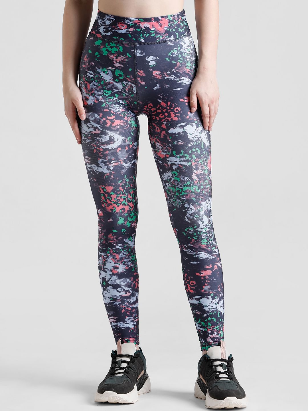 Play Blue High Rise Printed Training Tights