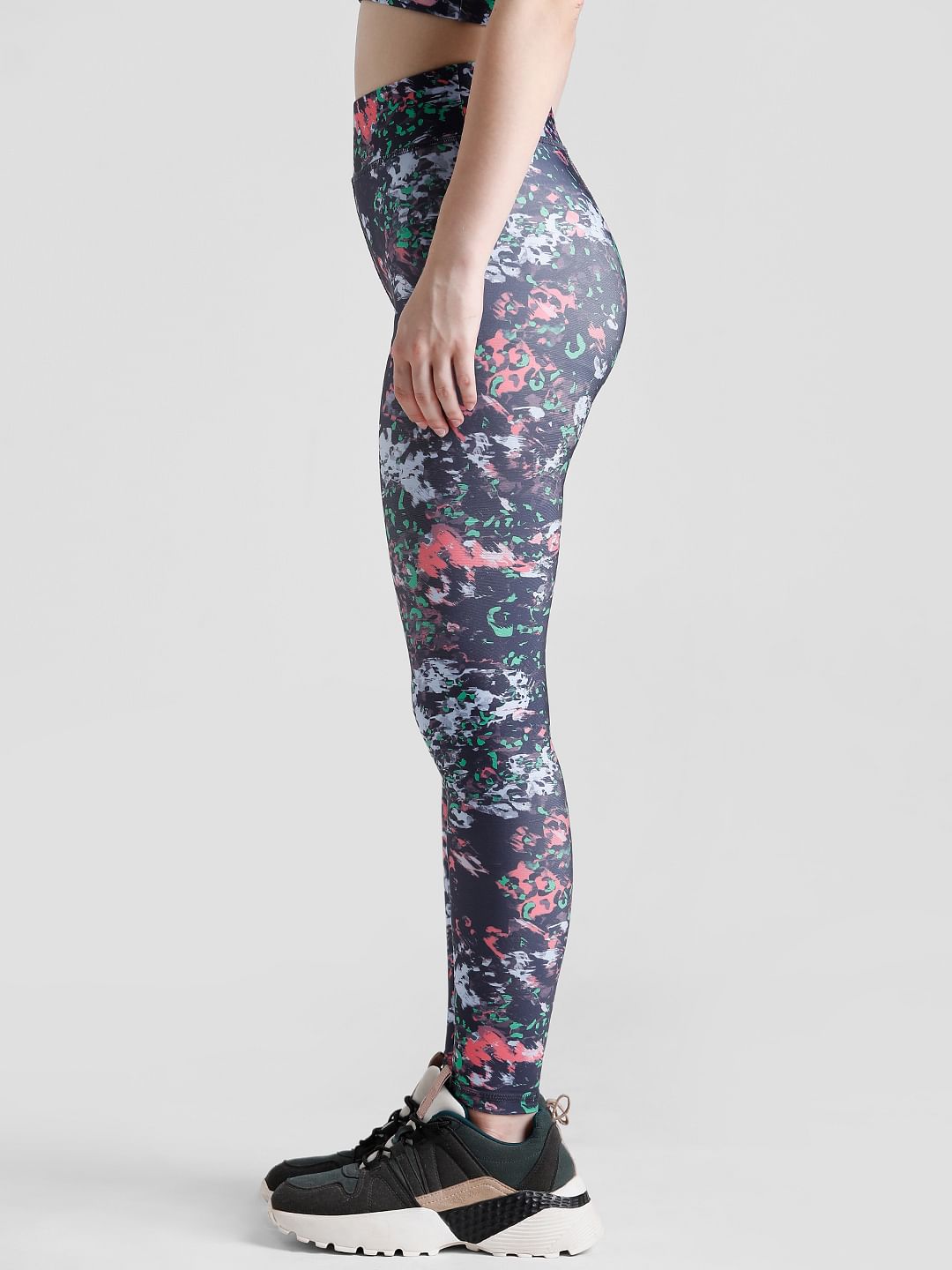 Play Blue High Rise Printed Training Tights