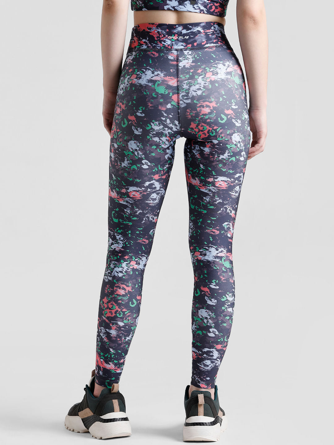 Play Blue High Rise Printed Training Tights