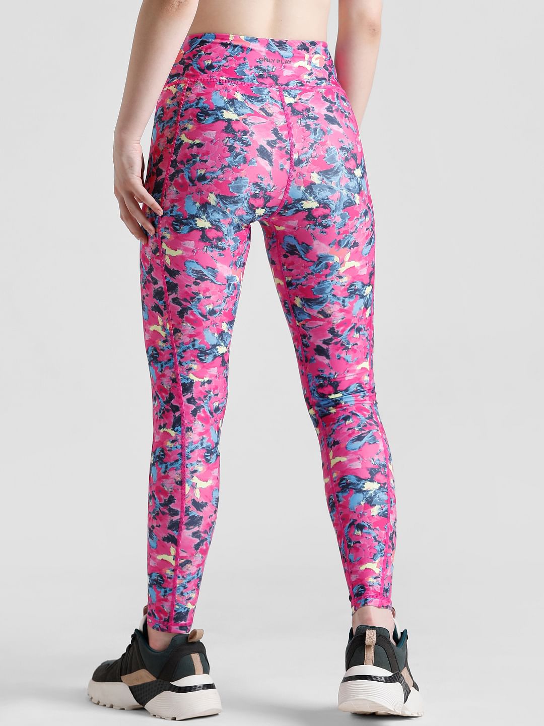 Play Pink High Rise Printed Training Tights