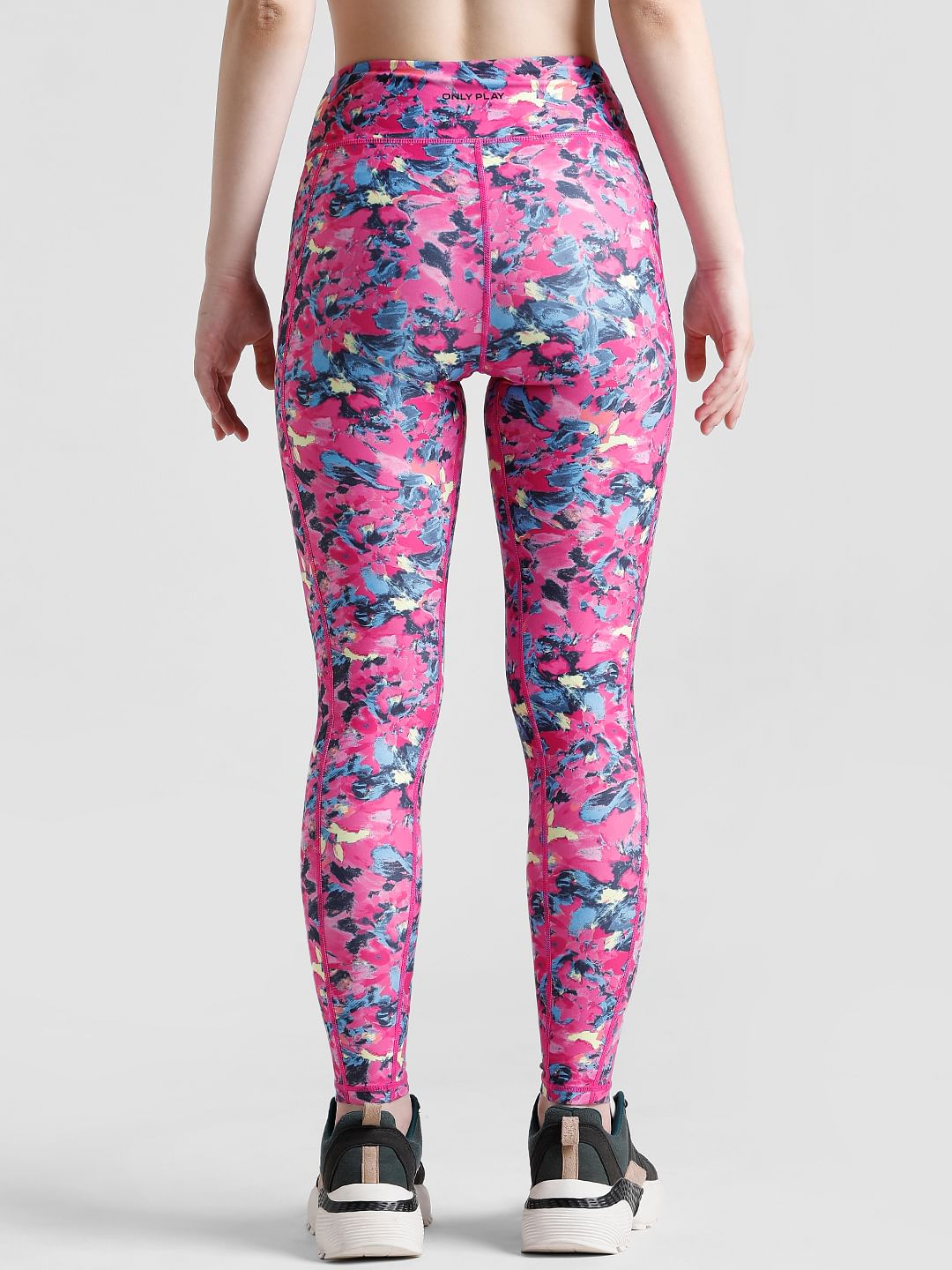 Play Pink High Rise Printed Training Tights