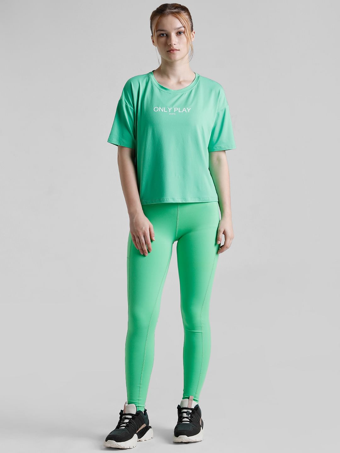 Play Green Boxy Fit Training T-Shirt