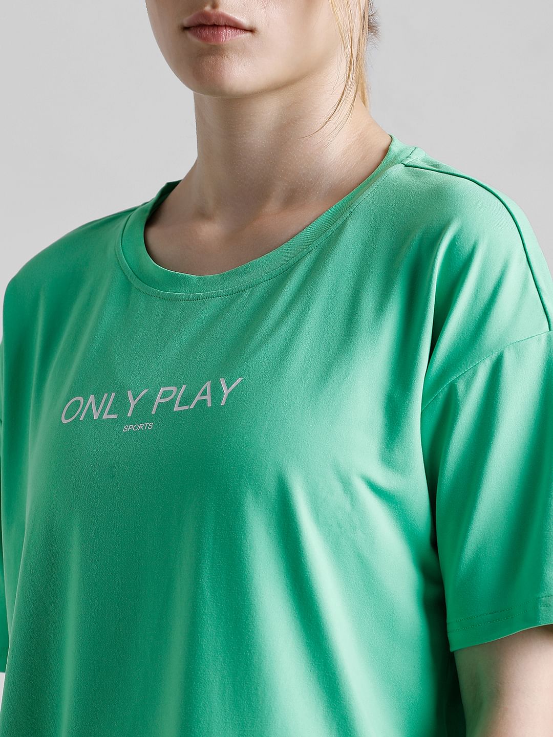 Play Green Boxy Fit Training T-Shirt