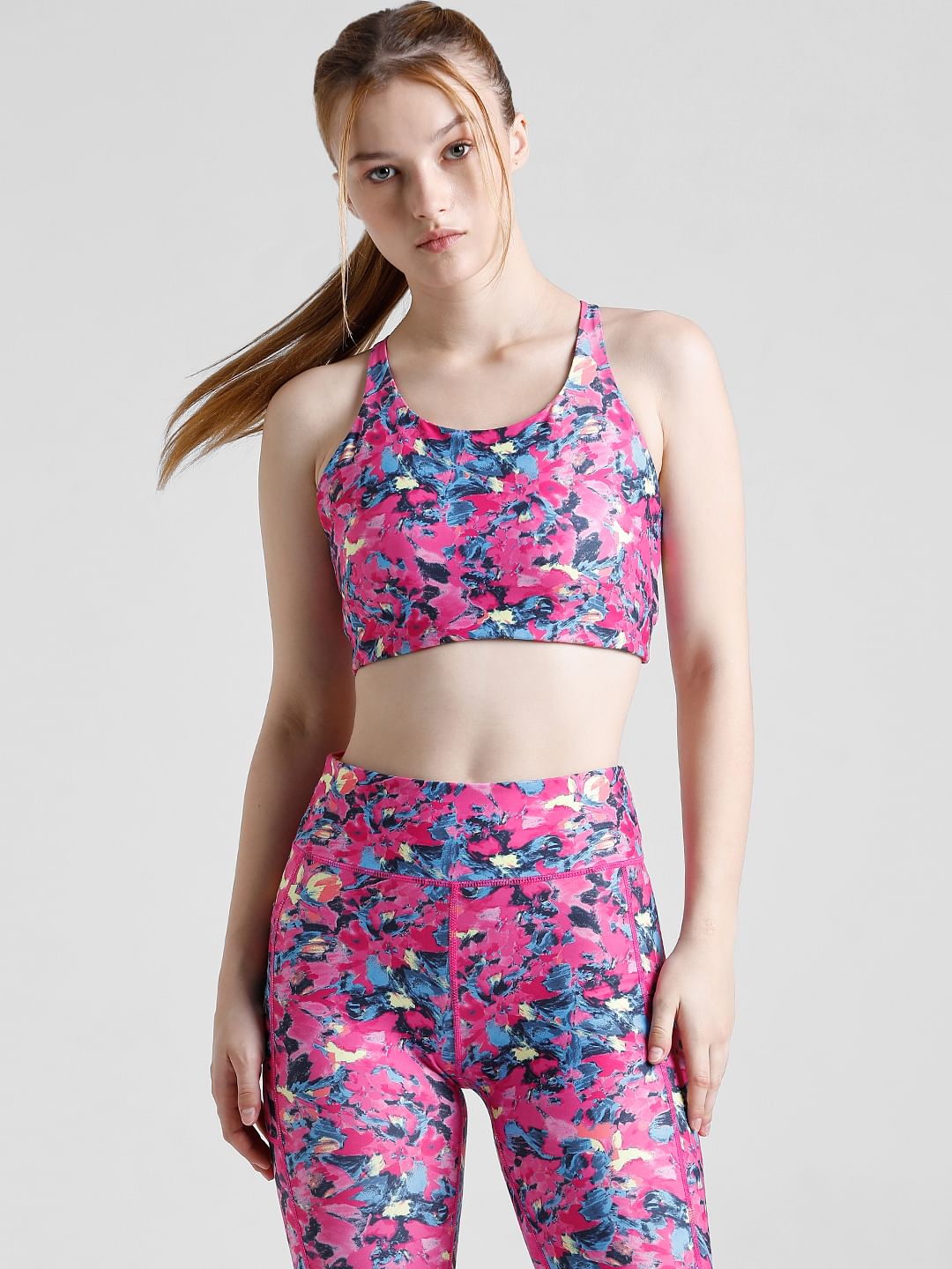 Play Pink Printed Sports Bra