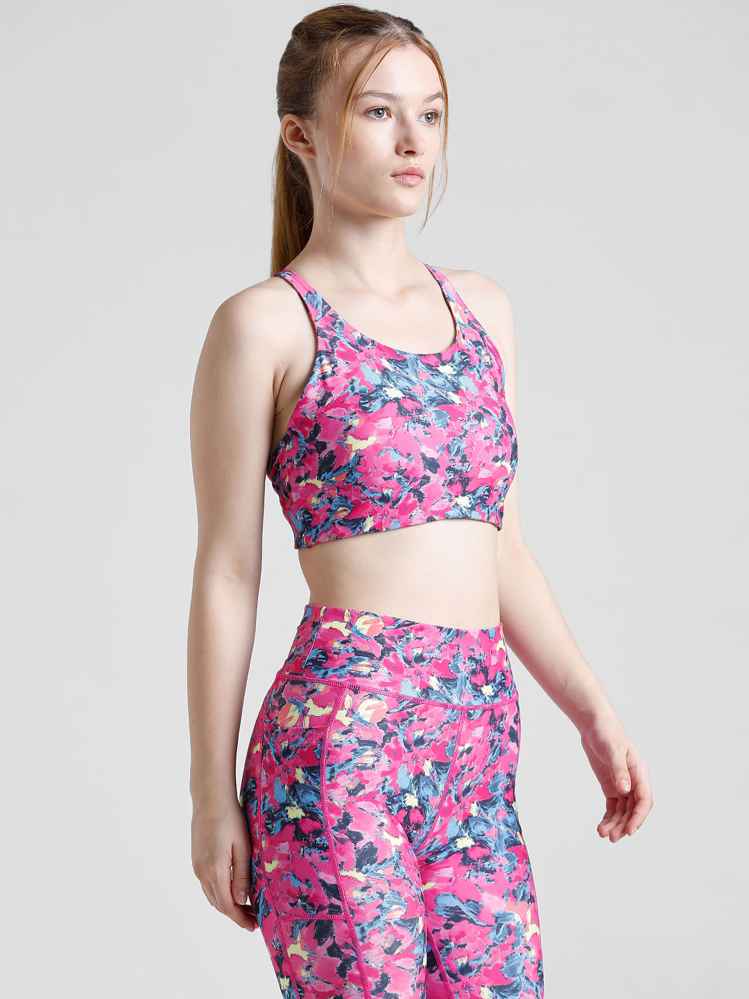 Play Pink Printed Sports Bra