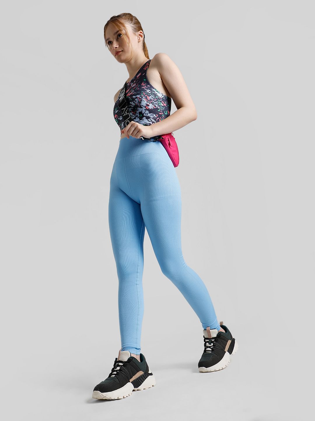 Play Blue High Rise Seamless Training Tights