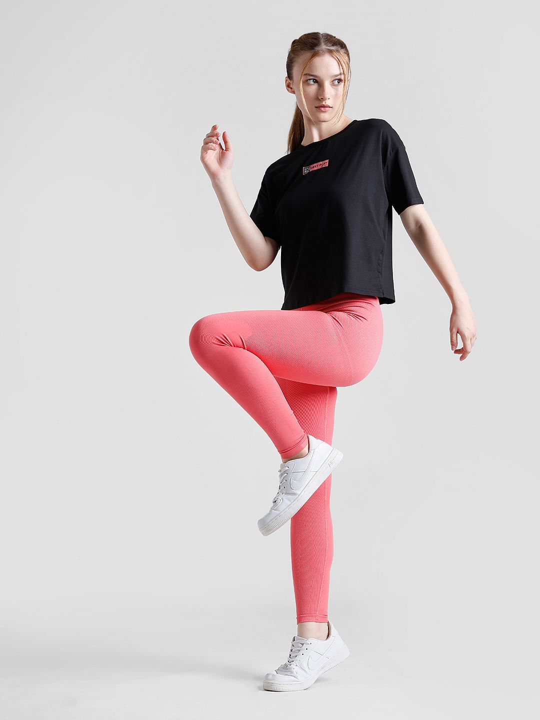 Play Coral High Rise Seamless Training Tights