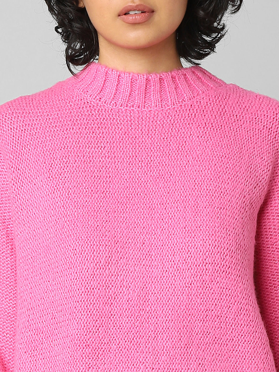 Pink Colourblocked Pullover
