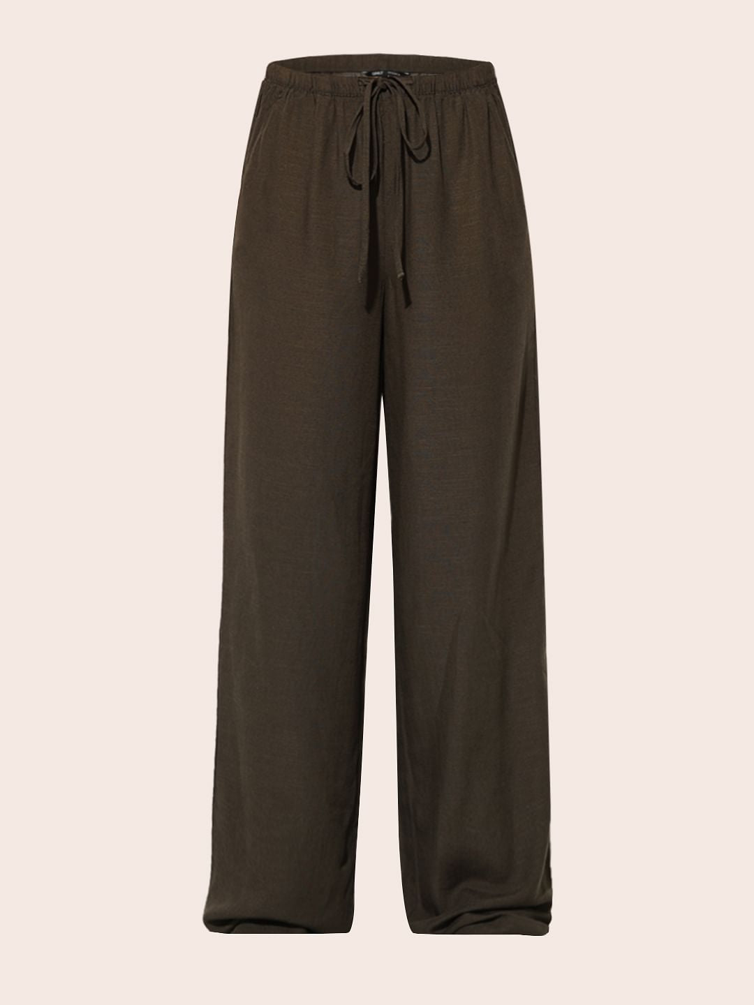 Moss Green Linen Blend Pants