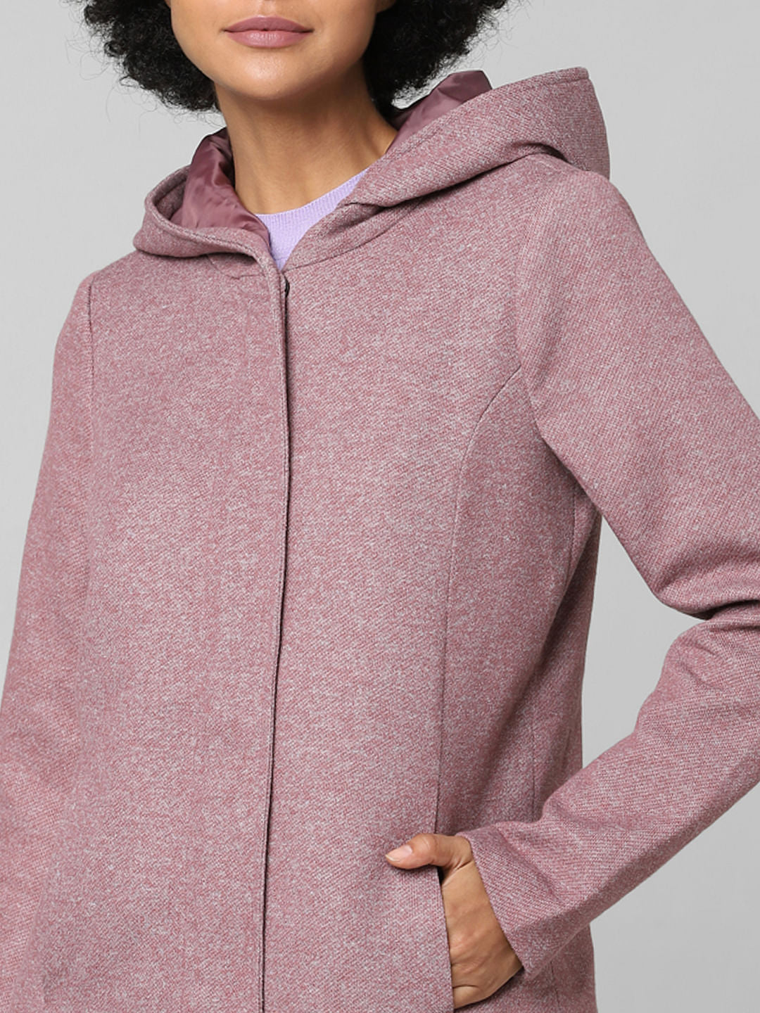 Mauve Hooded Coat