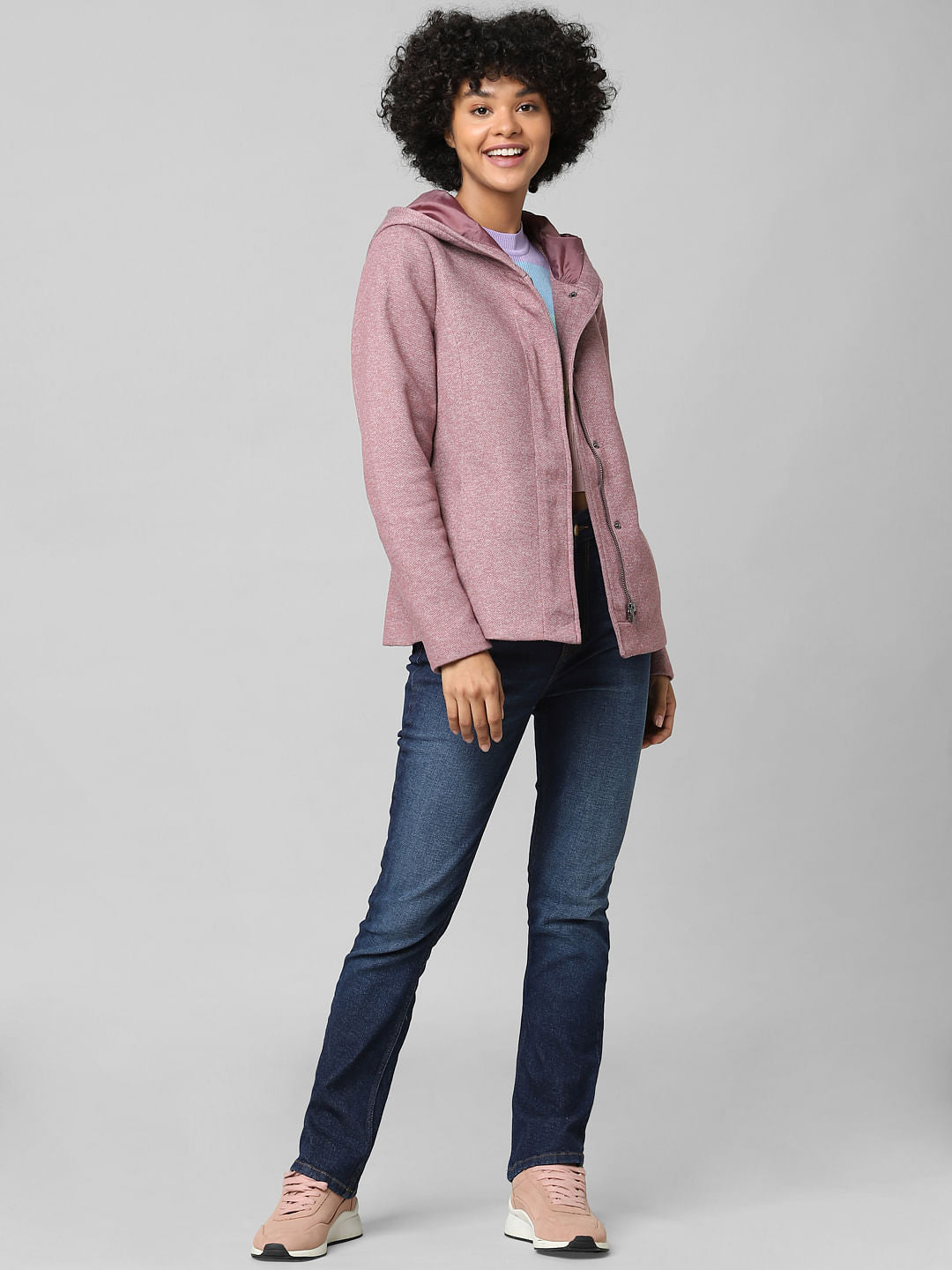 Mauve Hooded Coat