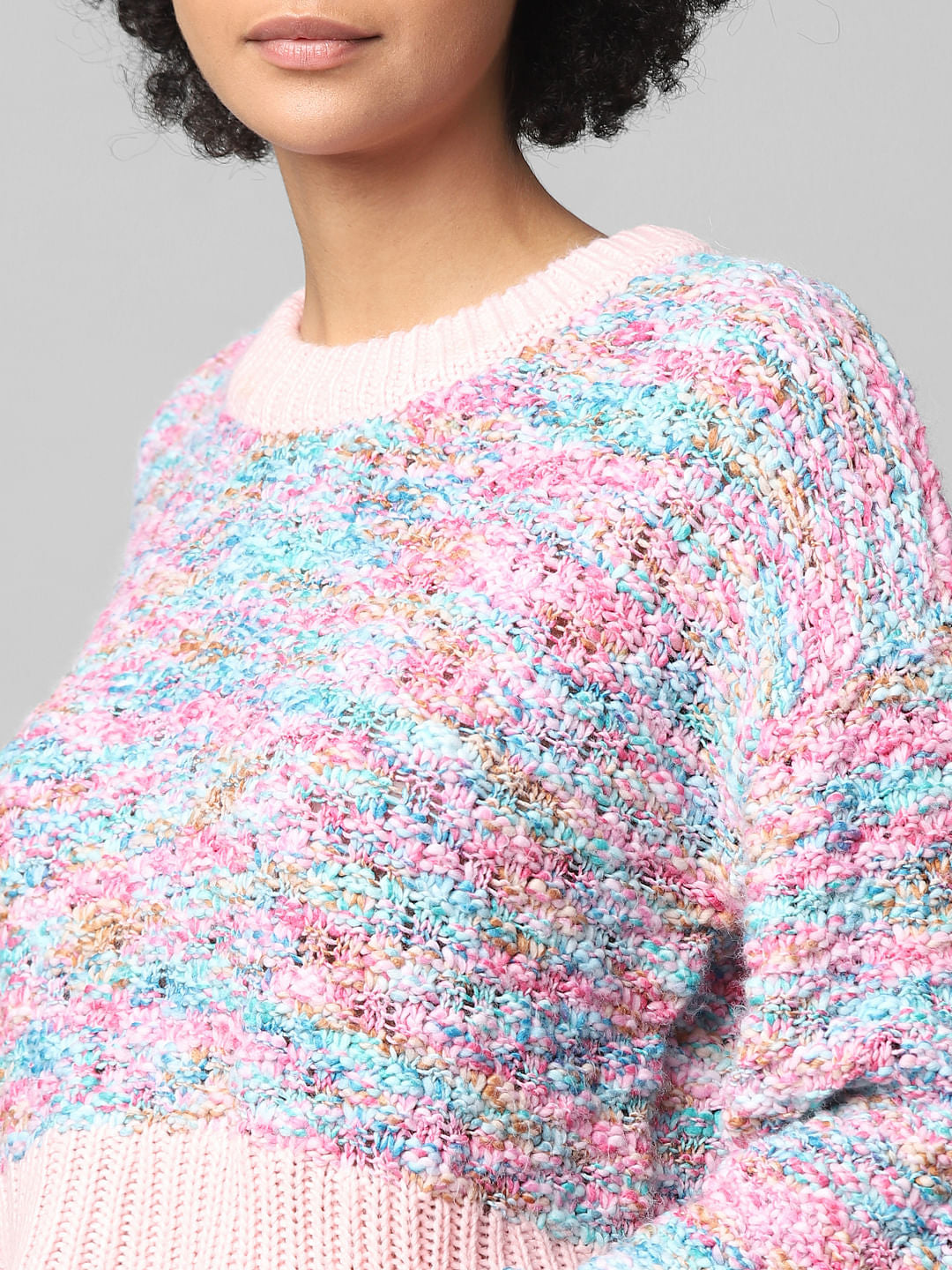 Pink Textured Pullover