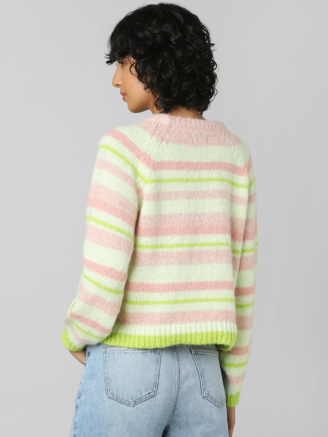 Pink Striped Pullover