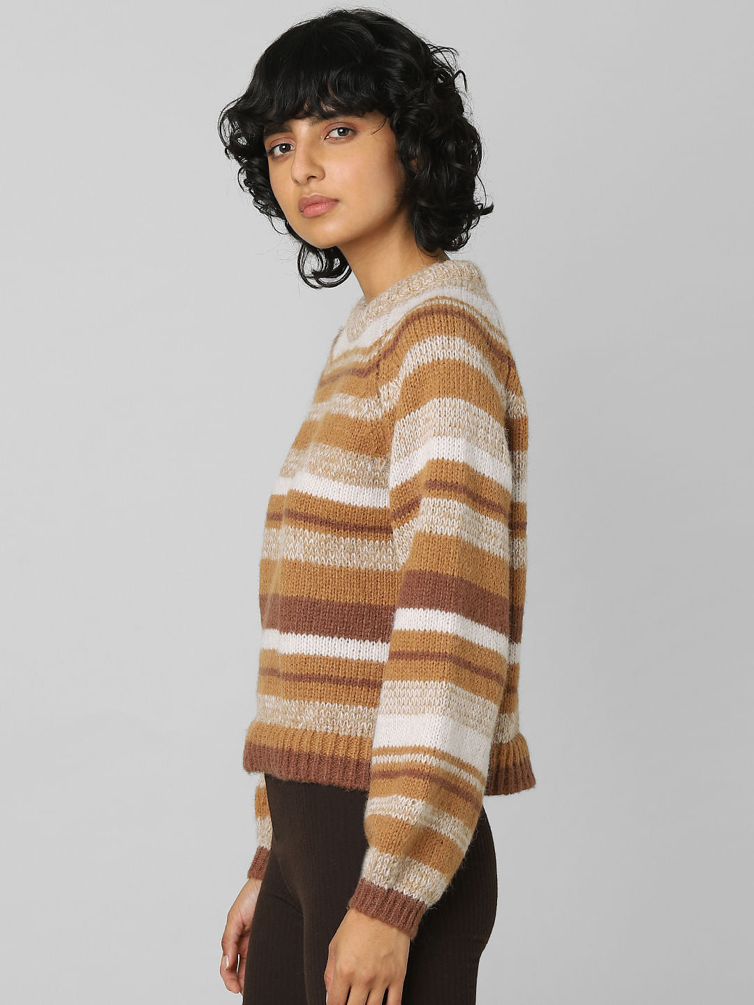 Brown Striped Pullover